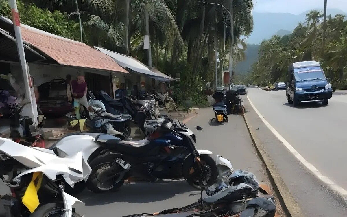 Gefaehrlicher zusammenstoss zweier auslaender auf kho samui