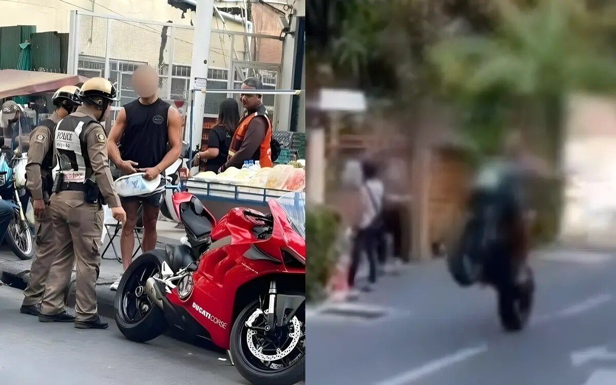 Gefuerchteter auslaendischer big bike fahrer sorgt fuer aufsehen in bangkok video