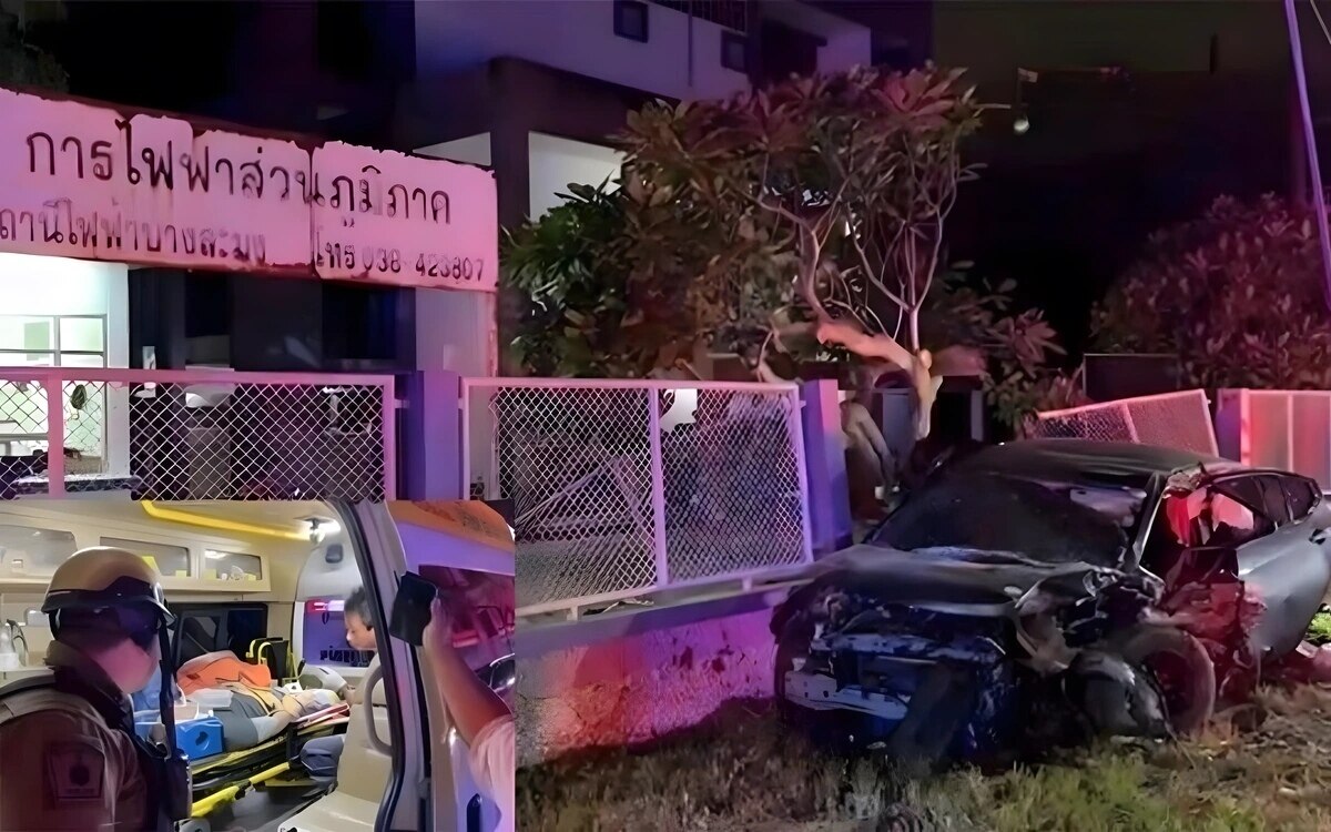 Hochgeschwindigkeitsunfall in Pattaya: Ein Fahrer kämpft um sein Leben