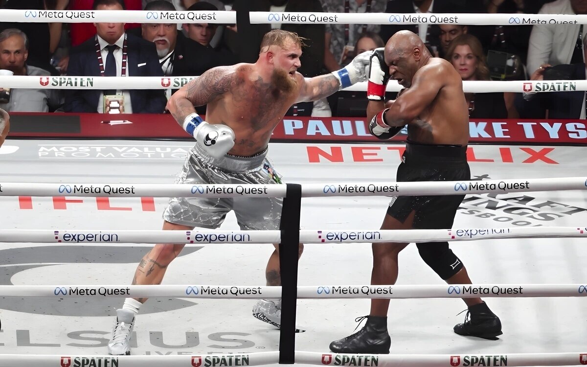 Jake paul besiegt mike tyson in enttaeuschendem schwergewichtskampf in arlington texas