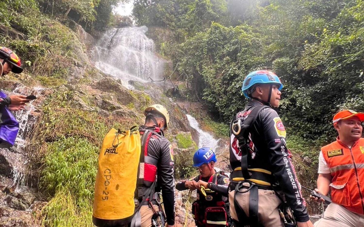 Leiche eines franzosen am wasserfall von koh samui gefunden