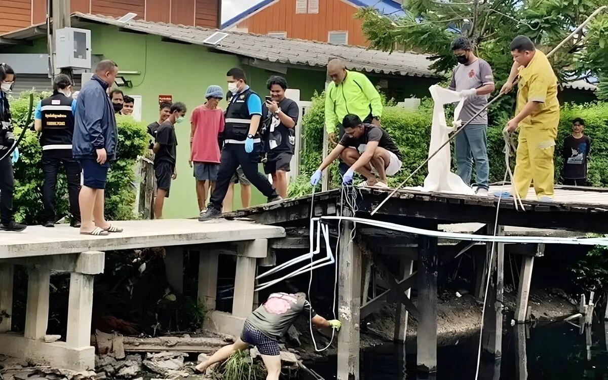 Leiche eines vermissten Bauunternehmers aus Bangkok im Kanal gefunden