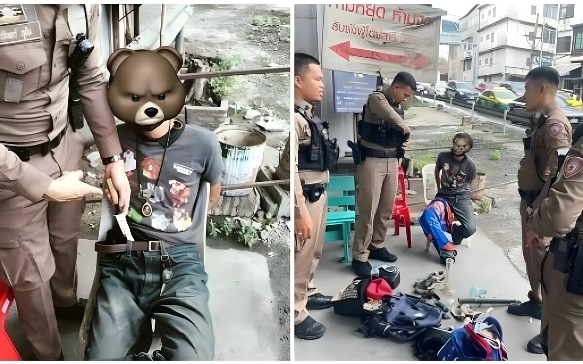 Messer und drogen 19 jaehriger in bangkok auf frischer tat ertappt polizei nimmt ihn fest