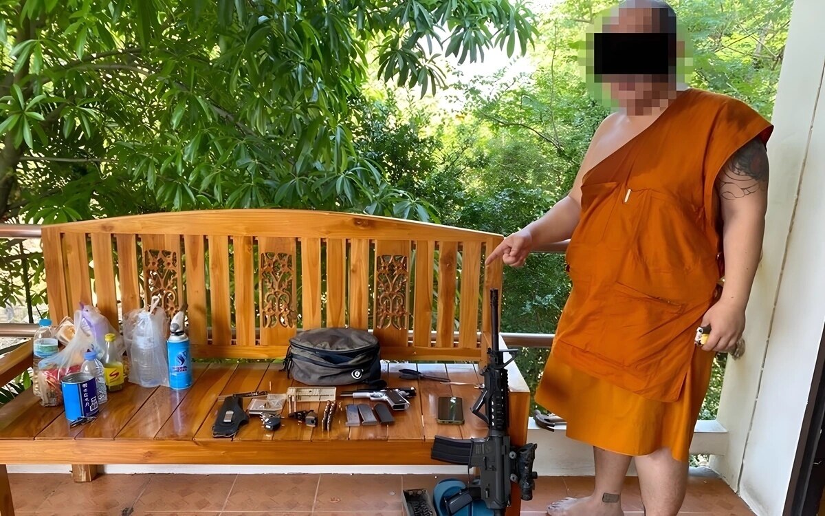 Mönch wegen illegalen Waffenhandels in Thailand verhaftet