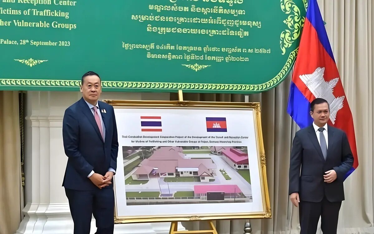 Neues zentrum symbolisiert die thailaendisch kambodschanischen bemuehungen im kampf gegen den