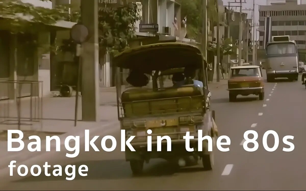 Nostalgisches Filmmaterial aus Bangkok der 1980er Jahre