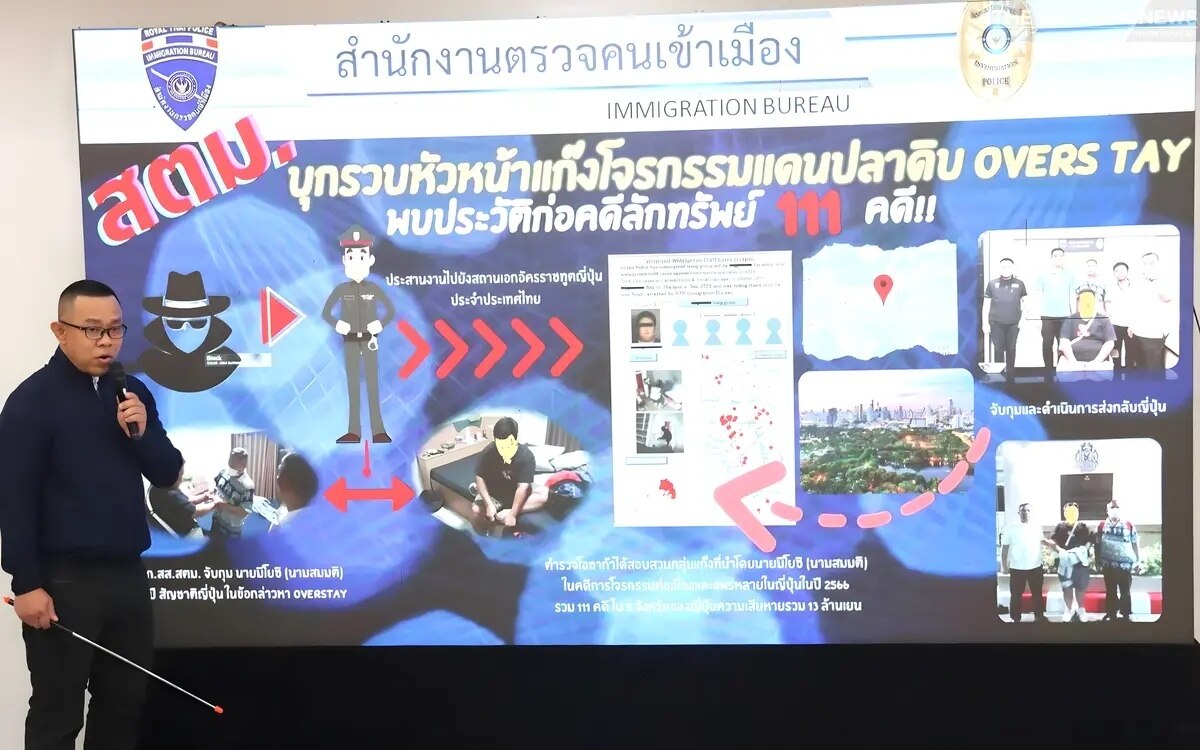 Overstay und 111 Diebstähle: Berüchtigter japanischer Bandenführer in Bangkok verhaftet - Prozesss, Strafe, Abschiebung