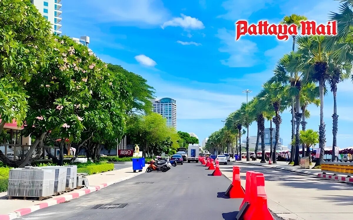 Pattaya beschleunigt die Fertigstellung der Beach Road für die Touristenhochsaison