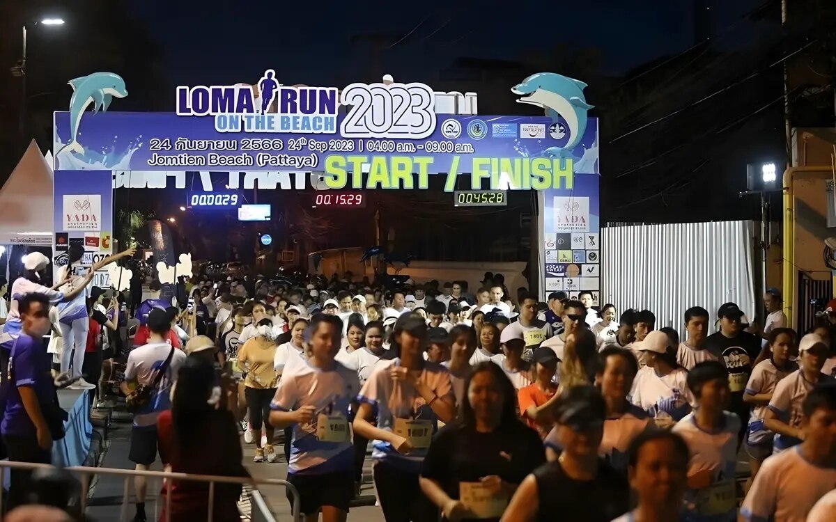 Pattaya loma run on the beach 2023 lockt ueber 1 800 teilnehmer an