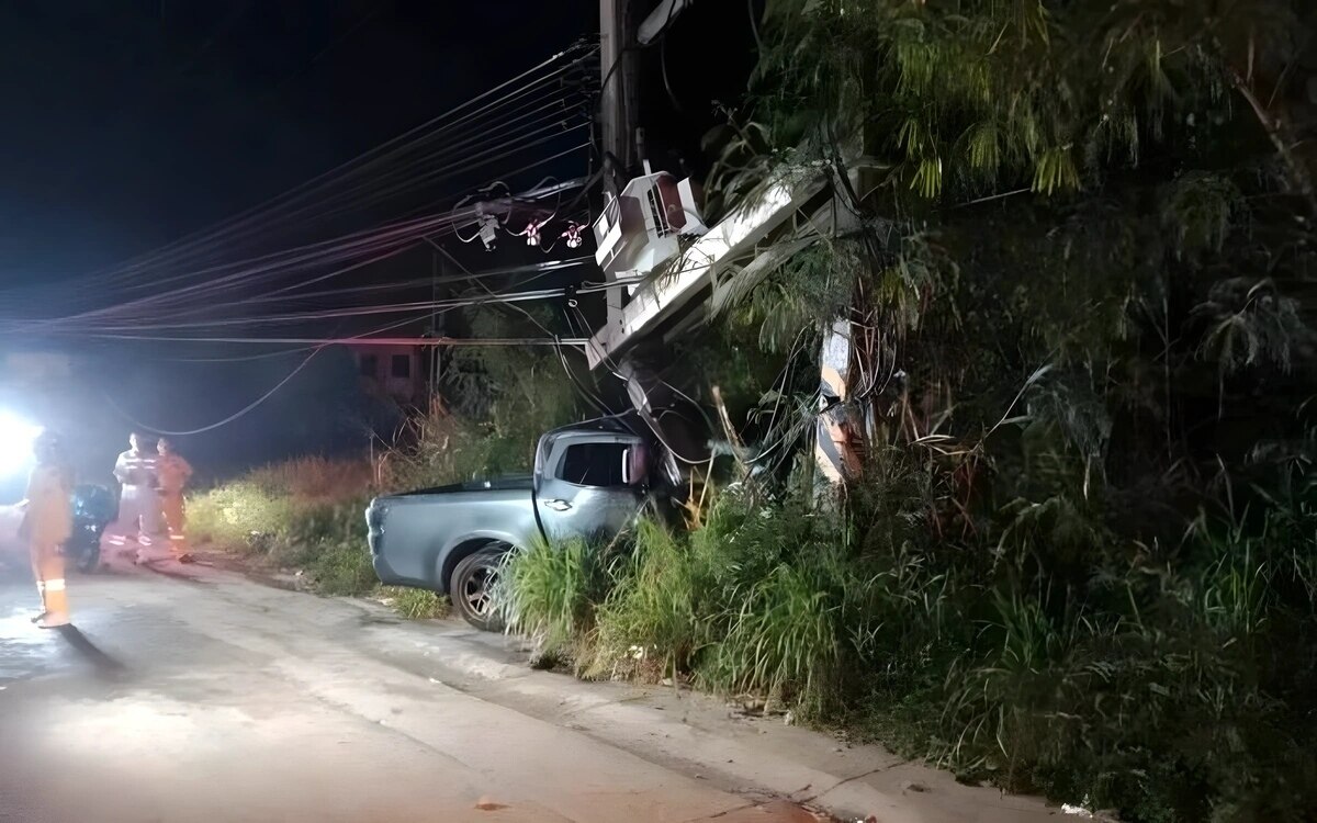 Pickup-Unfall in Chon Buri: Tödliche Explosion und Feuer fordern Menschenleben