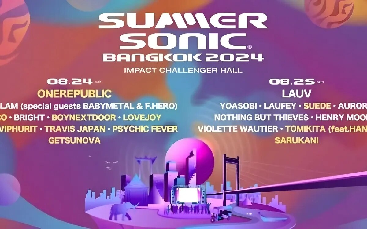 Premiere in bangkok summer sonic bringt internationale musikgroessen und lokale talente