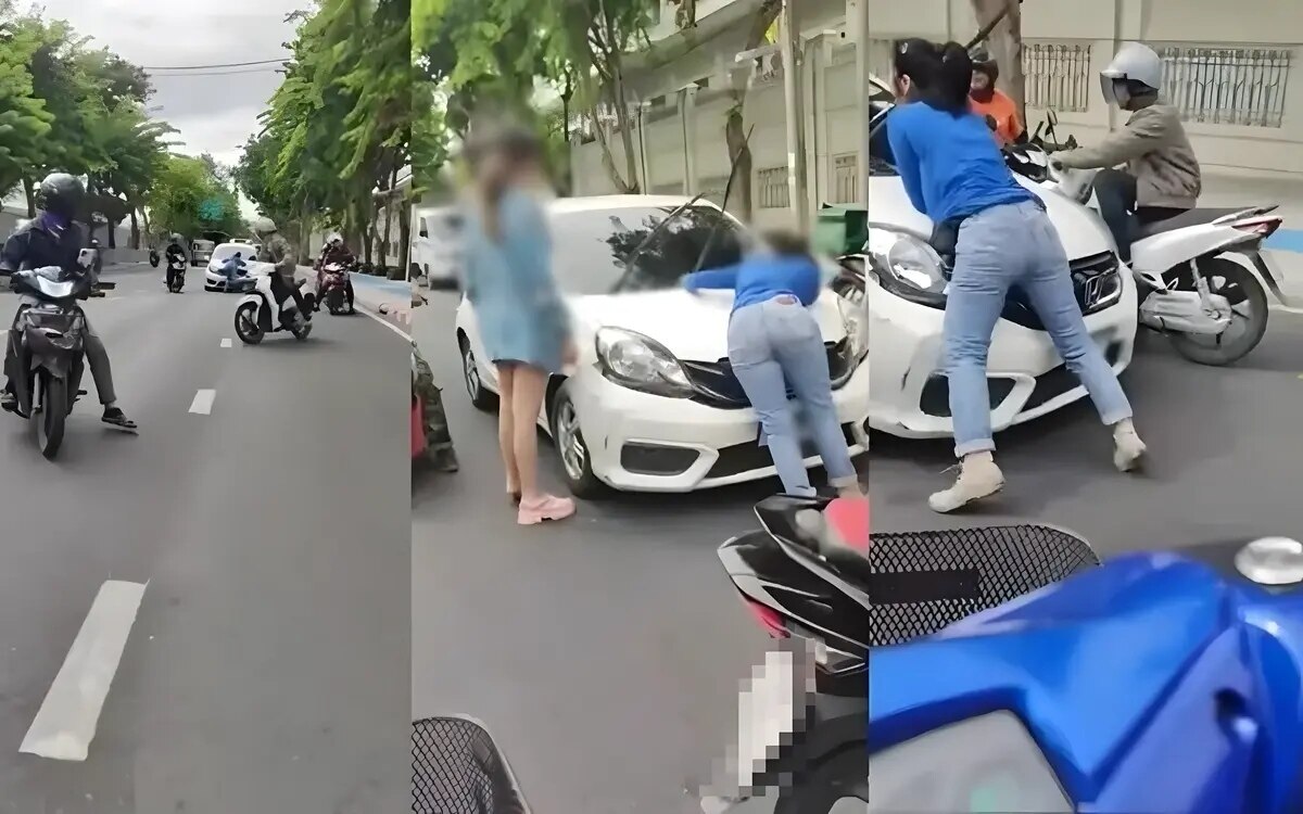 Rasender fahrer ignoriert verzweifelte frau auf motorhaube video schockiert