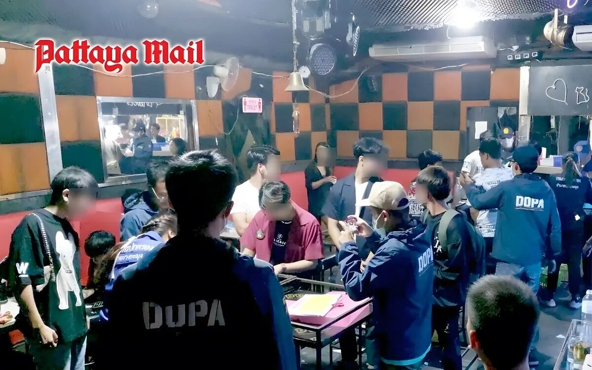 Razzia in einem nachtclub in pattaya deckt drogenmissbrauch und verstoesse auf