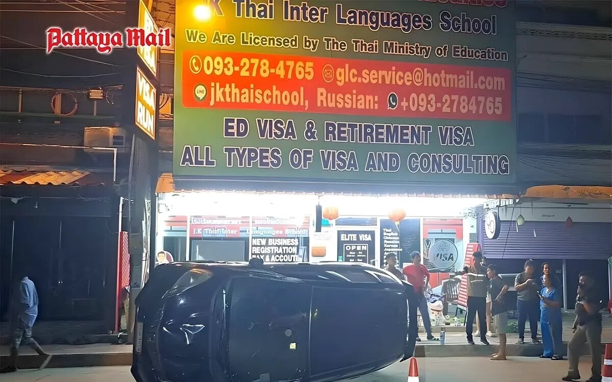 Ruecksichtsloser amerikaner verursacht schweren unfall in pattaya