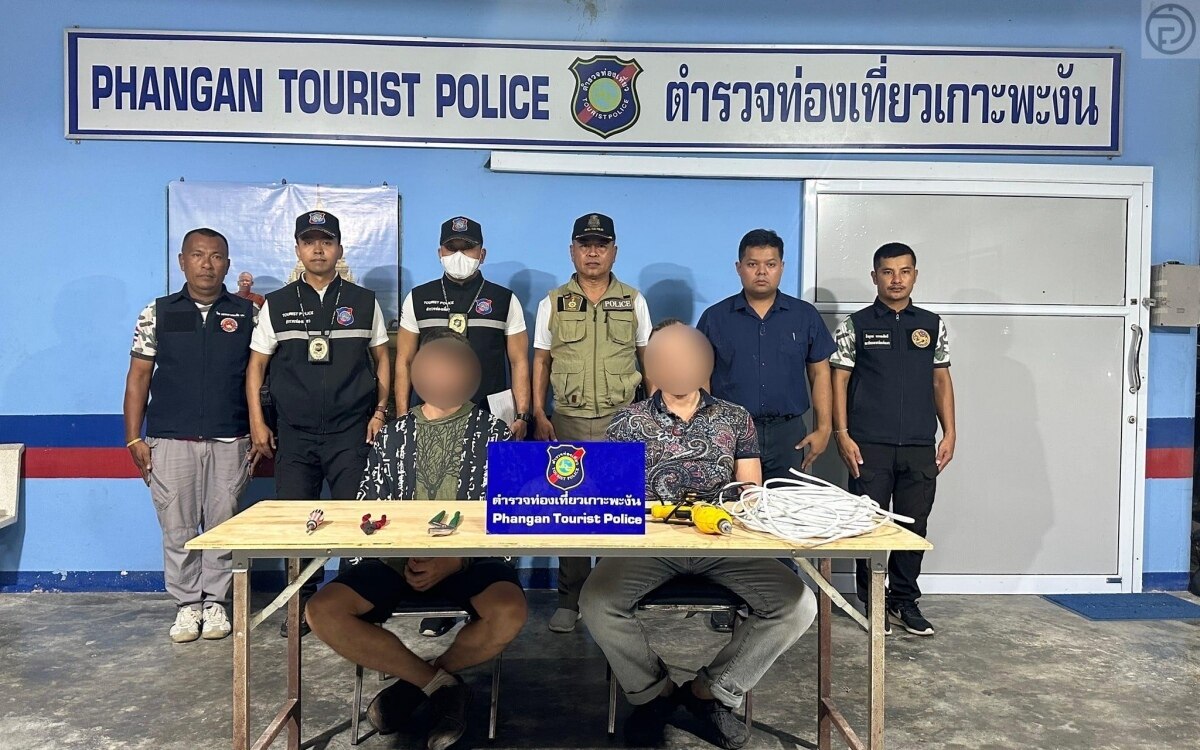 Russen brechen Arbeitsrecht auf Koh Pha Ngan - Festnahme