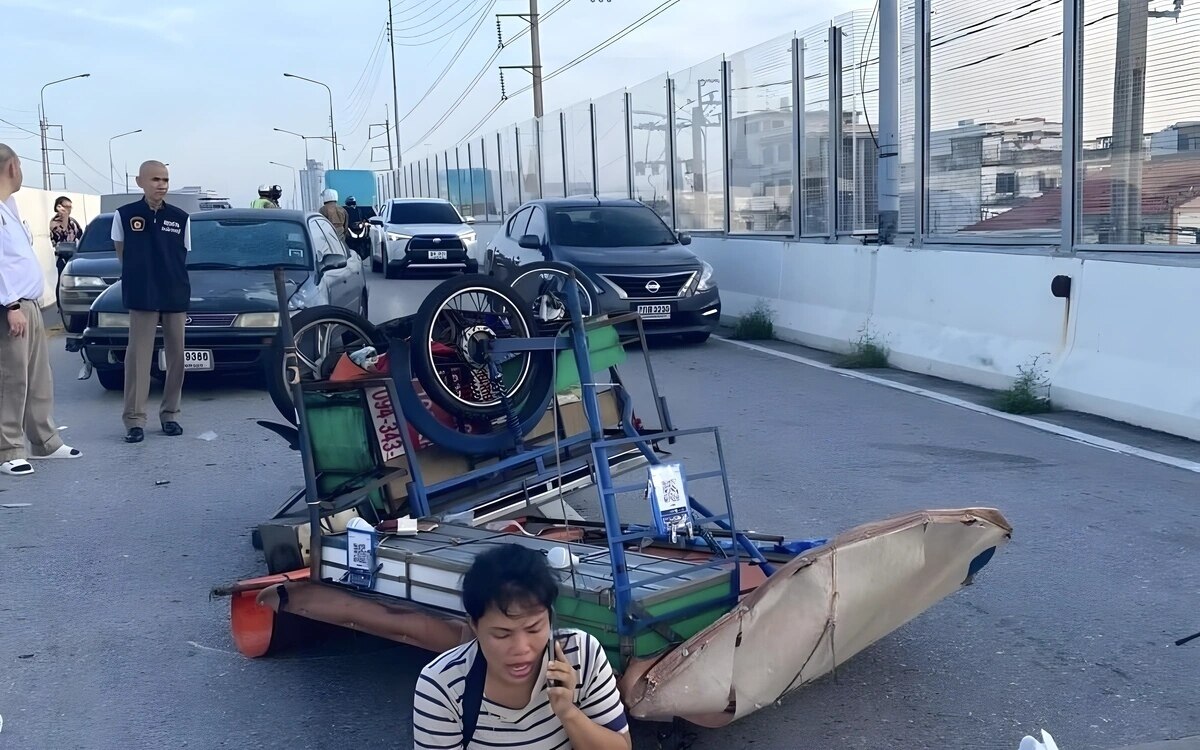 Schrecklicher verkehrsunfall in nonthaburi ein todesopfer und ein schwerverletzter nach kollision