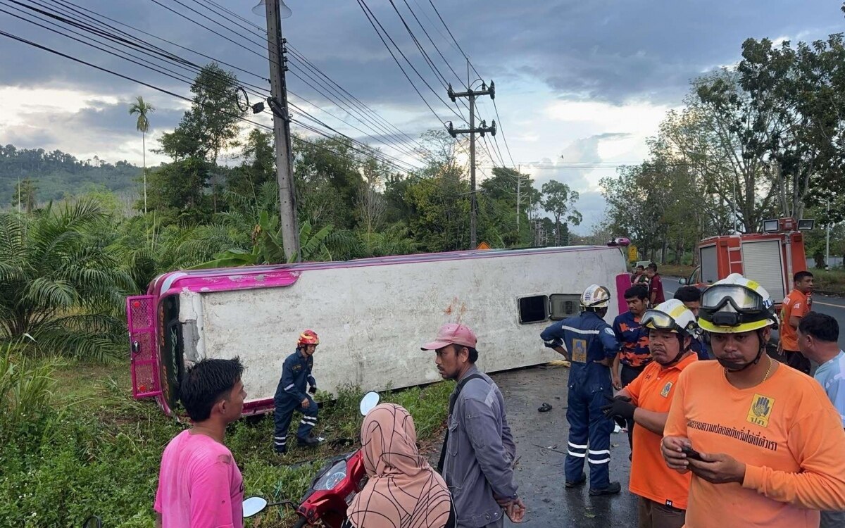 Schwerer busunfall in phang nga ein kind stirbt mehrere verletzte gemeldet