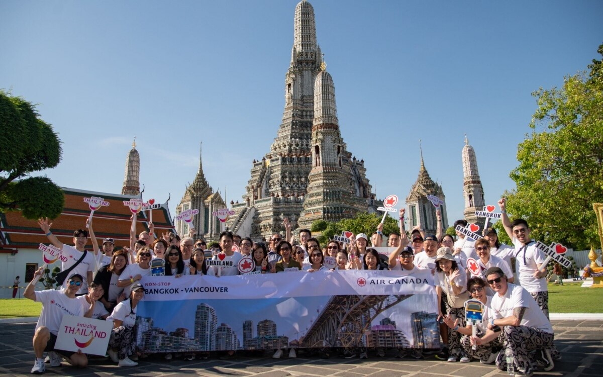 Tat begruesst die wiederaufnahme des fluges bangkok vancouver durch air canada