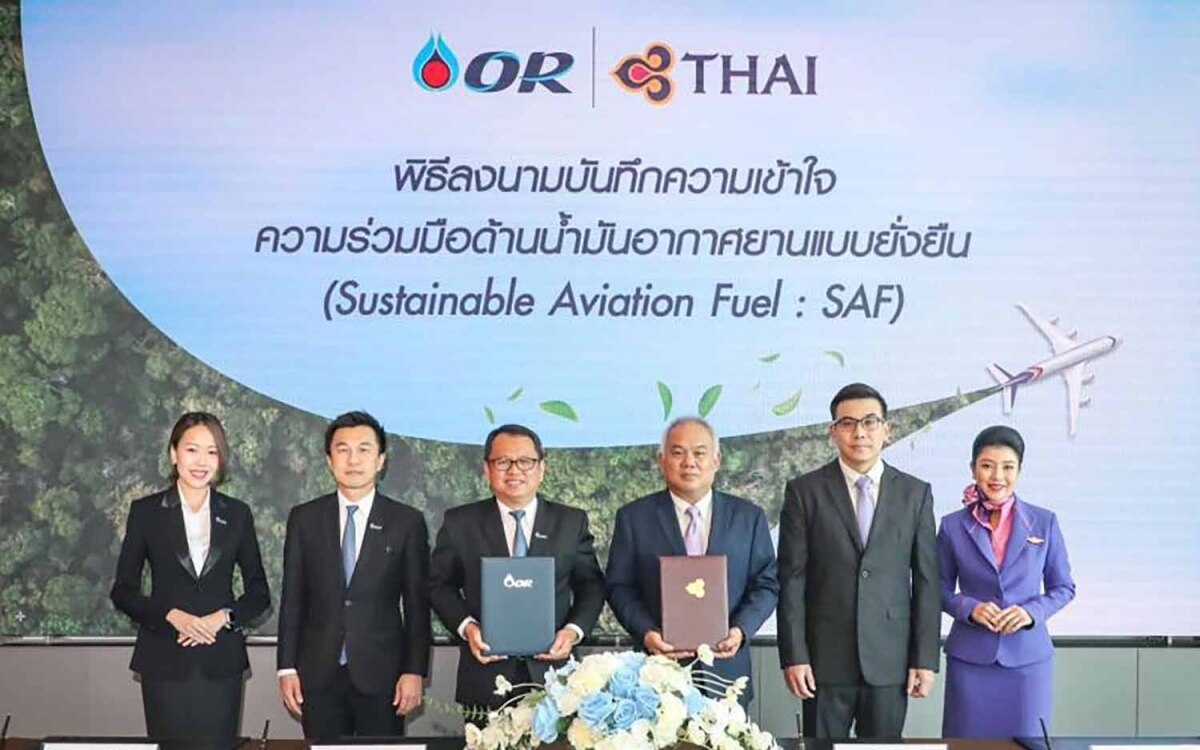 THAI testet grünen SAF-Kraftstoff