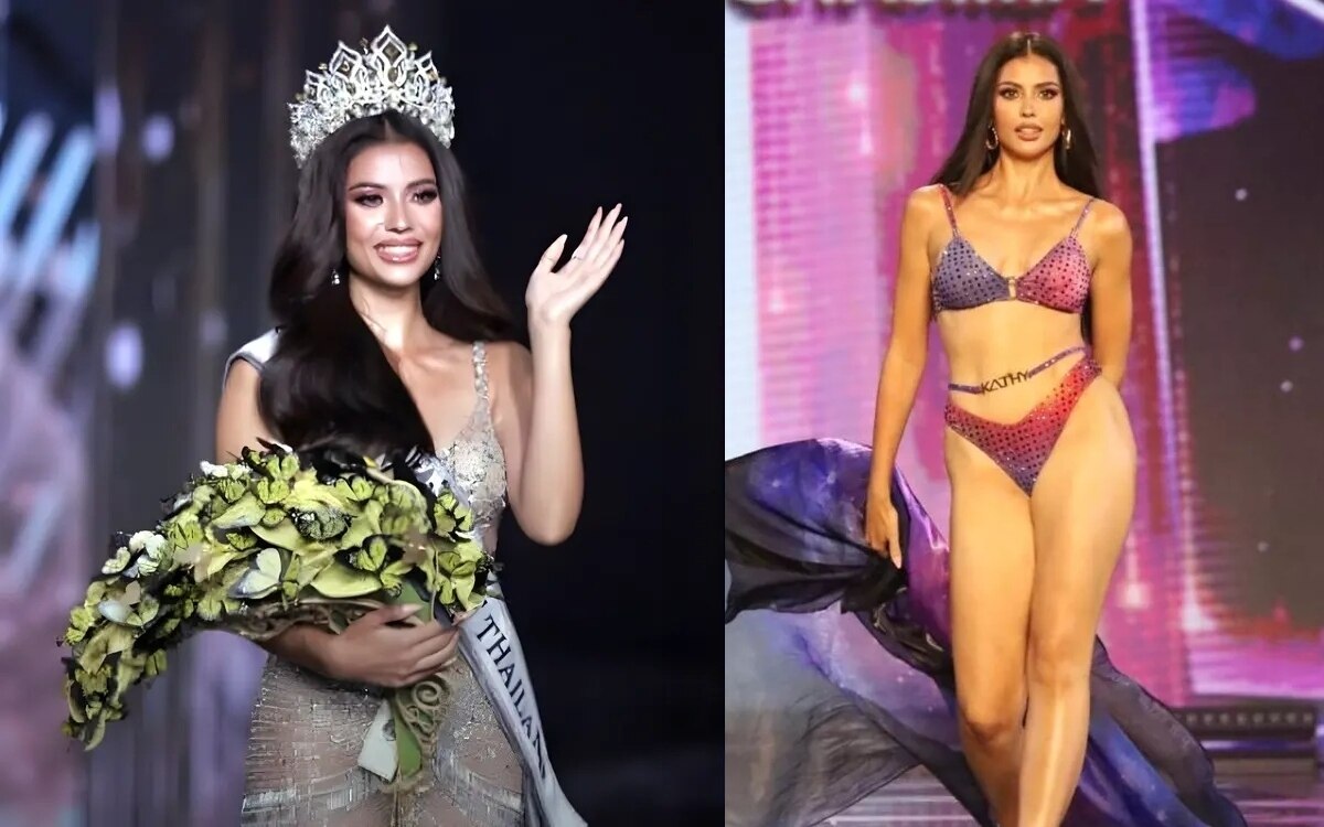 Thailaendisch daenische schoenheit gewinnt krone der miss universe thailand 2023 fotos