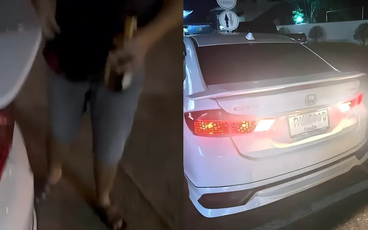 Thailändische Frau verklagt Grab-Fahrer wegen Trunkenheit am Steuer und sexueller Belästigung - Video