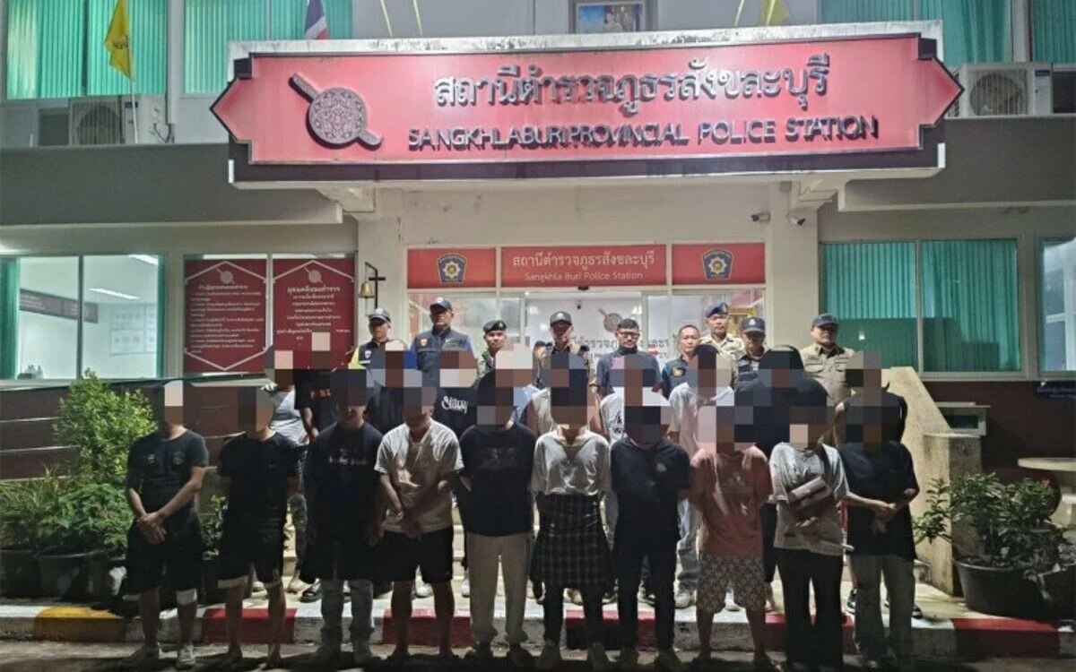 Thailaendische polizei nimmt 20 auslaender wegen illegalem aufenthalt fest grosse razzien im land