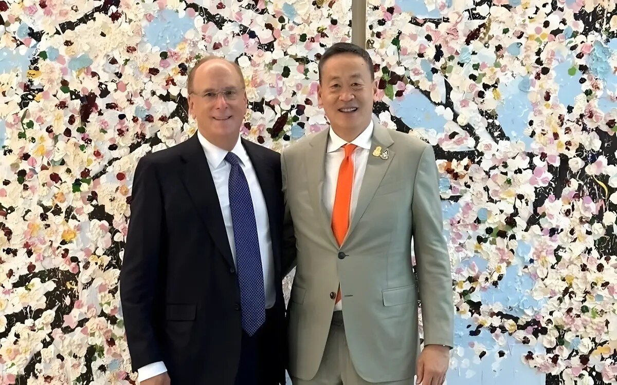 Thailaendischer premierminister bespricht investitionen mit ceo von blackrock inc in new york