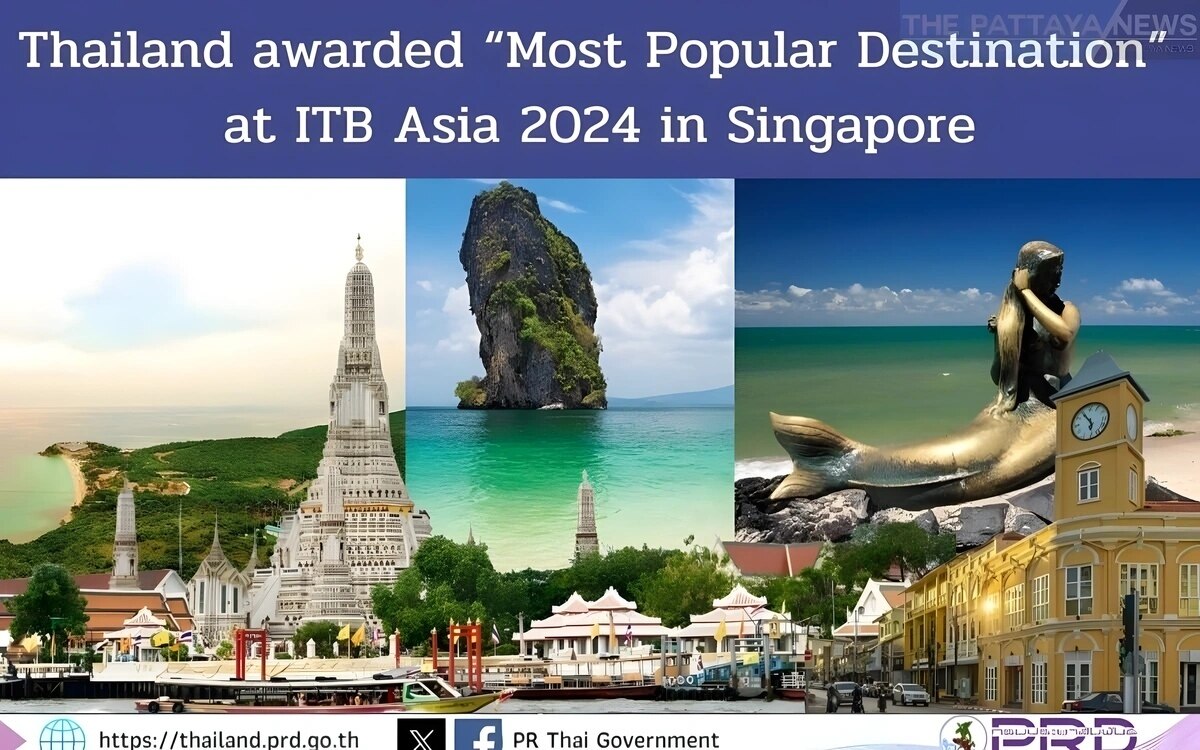 Thailand auf der itb asia 2024 in singapur als beliebtestes reiseziel ausgezeichnet