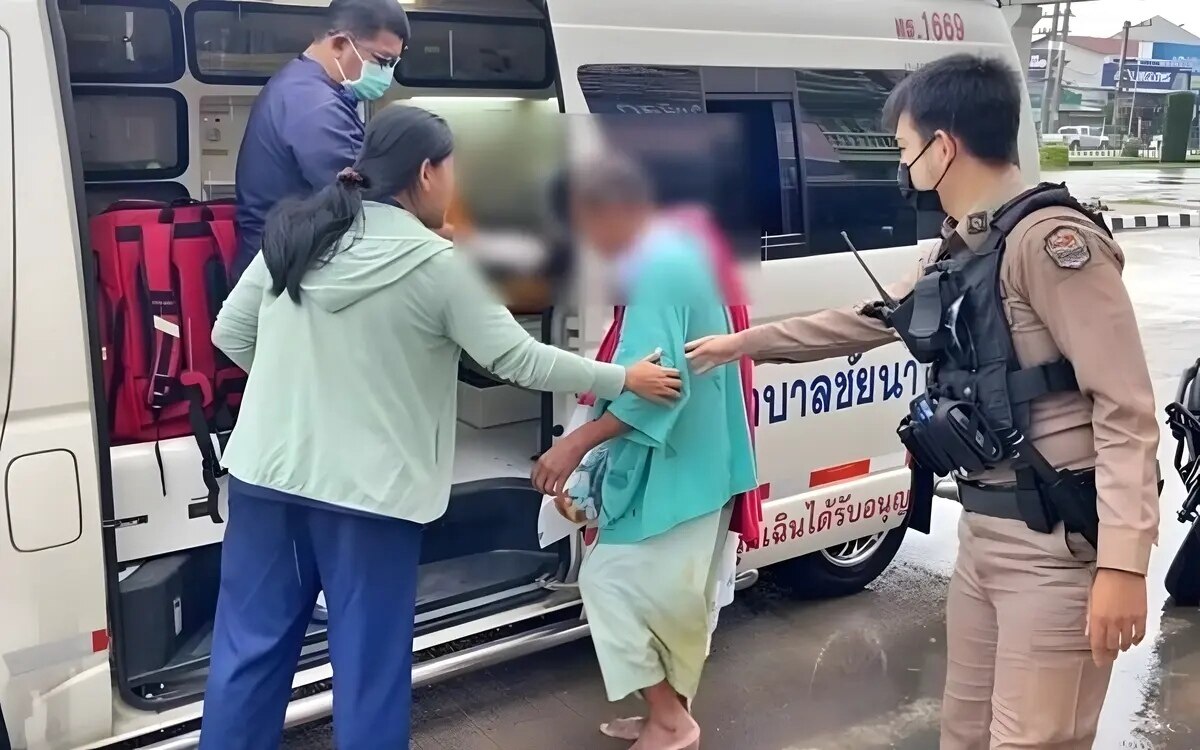 Thailand elderly man flieht aus krankenhaus und wird festgenommen