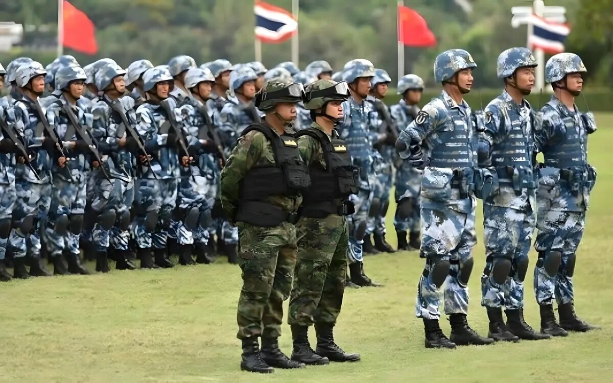 Thailand und china halten blue strike 2023 training ab