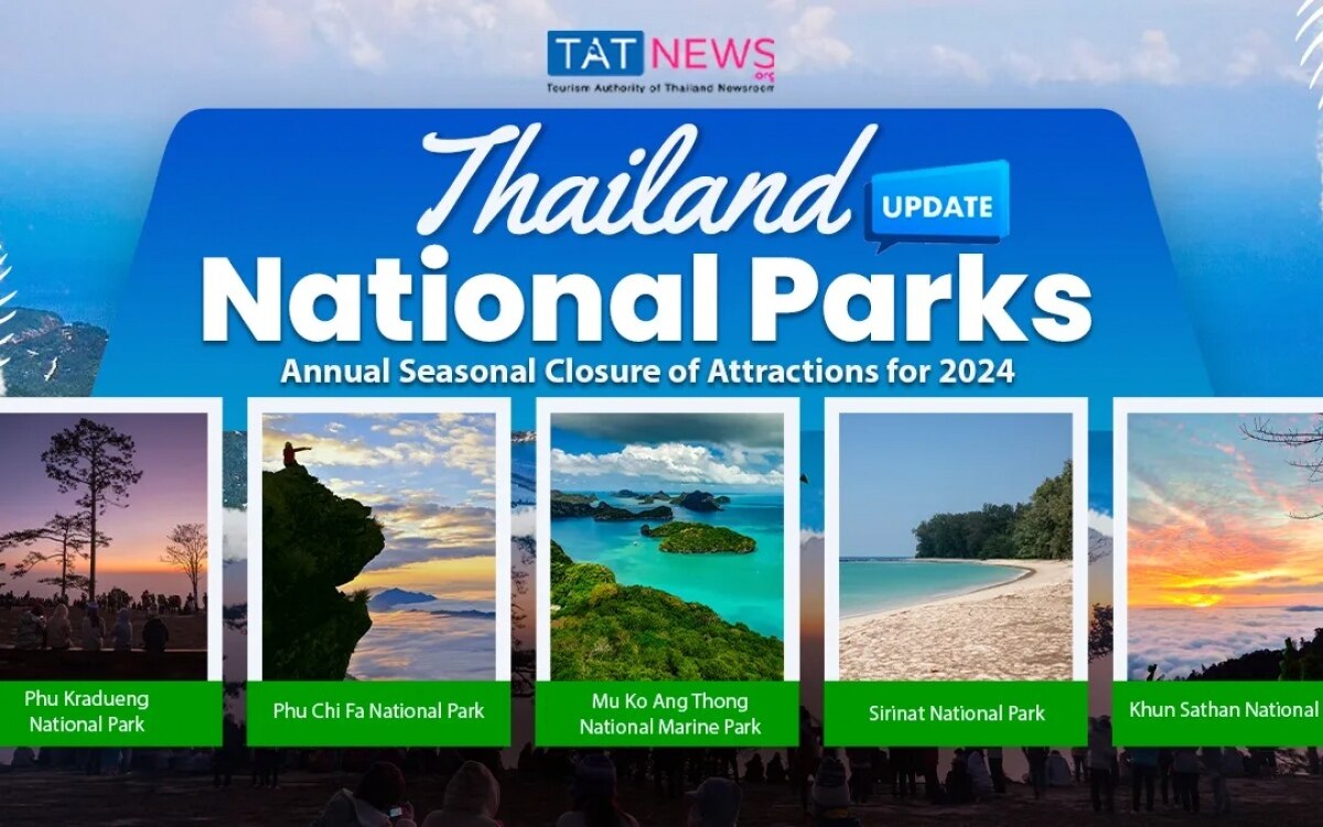 Thailands Nationalparksystem kündigt für 2024 die saisonale Schließung von Attraktionen an