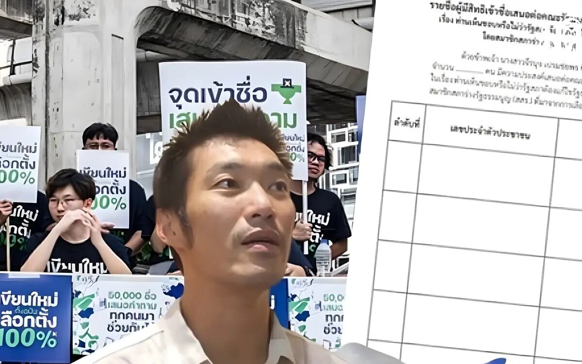 Thanathorn fordert die oeffentlichkeit auf eine petition zur ausarbeitung einer neuen charta zu