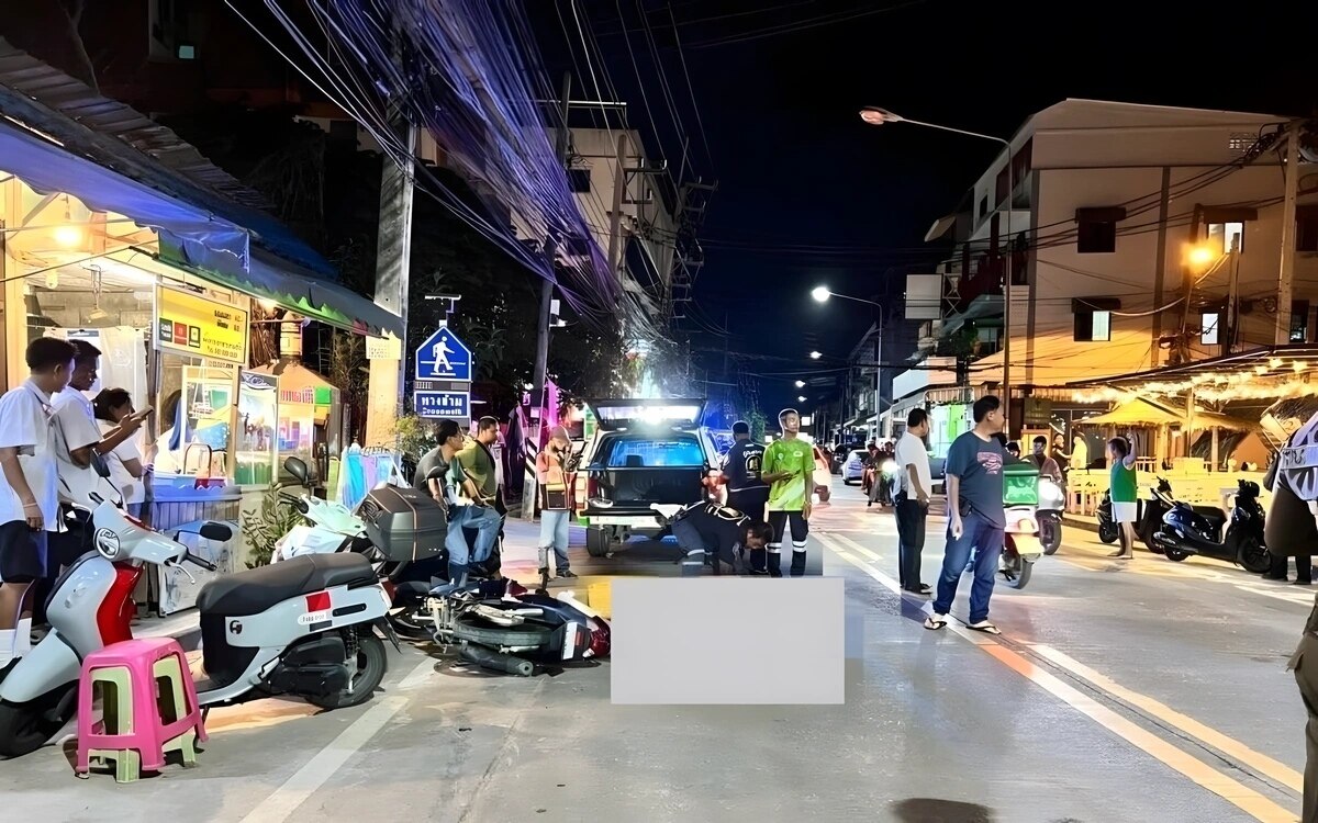 Toedlicher motorradunfall in pattaya ein junger mann kommt ums leben als er von wasserwagen