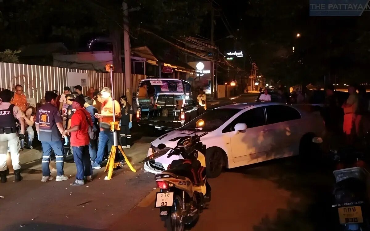 Tourist und 11 Einheimische bei Verkehrsunfall in Pattaya verletzt