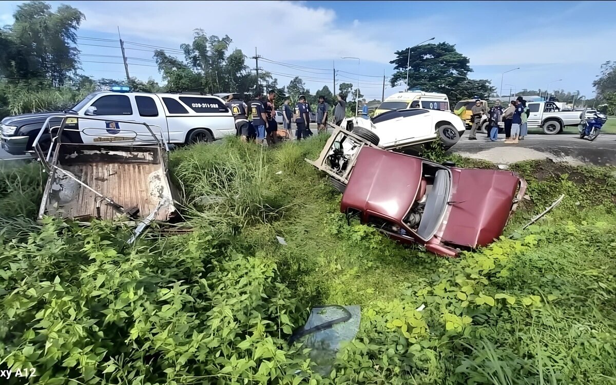 Tragischer unfall in chanthaburi 77 jaehriger stirbt bei kollision zwischen pkw und pickup video