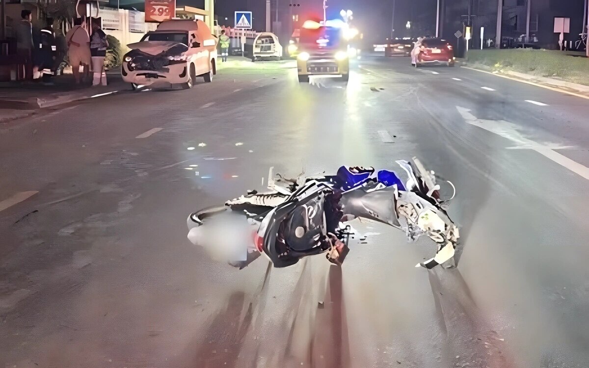 Tragischer verkehrsunfall in nonthaburi betrunkener fahrer rammt motorrad und toetet zwei 14