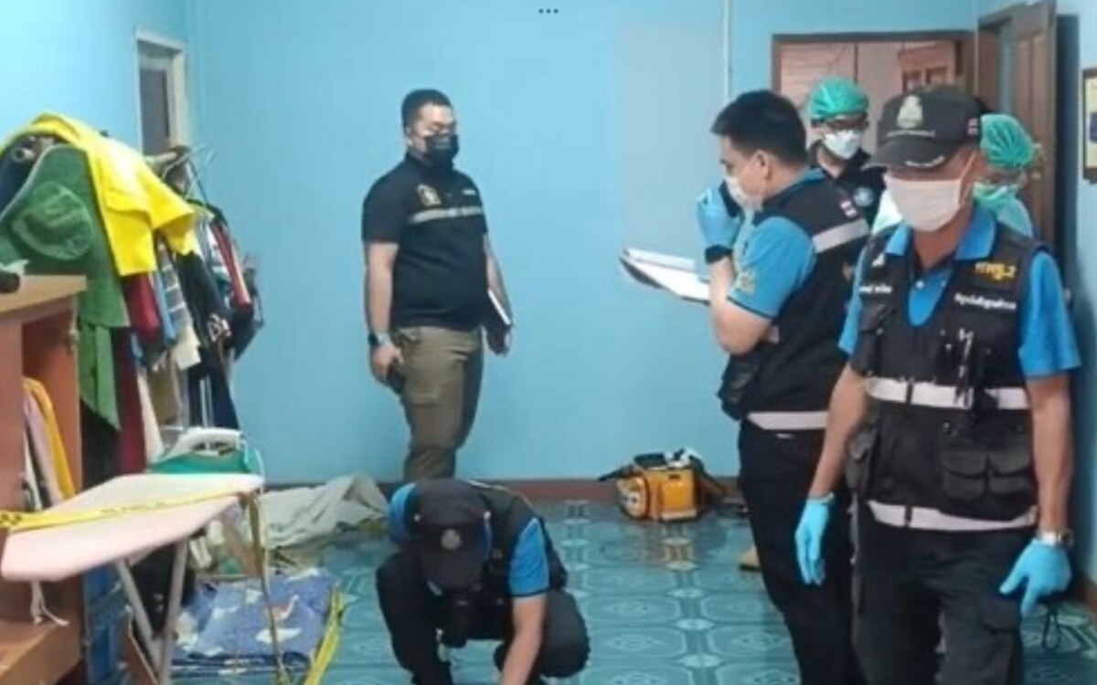 Traurige entdeckung des schwagers in prachinburi polizist des bezirks si maha phot in uniform