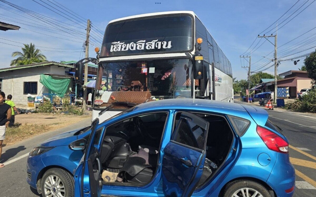 Unfall mit isan tanzgruppe in buriram drei verletzte nach kollision mit auto von deutschem