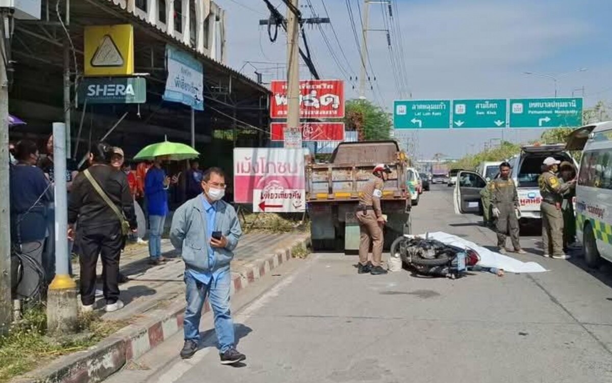 Unfassbarer unfall in pathum thani motorradfahrerin tot vier monate altes baby schwer verletzt