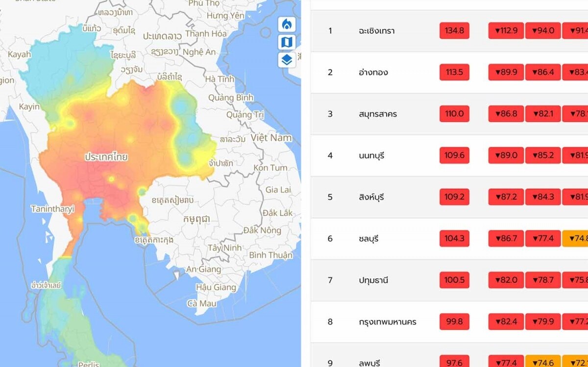 Ungesunder Smog in 35 Provinzen