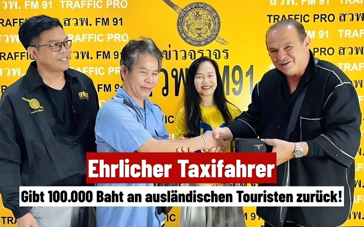 Unglaublich taxifahrer findet und uebergibt fast 100 000 baht an tourist ein akt der menschlichkeit