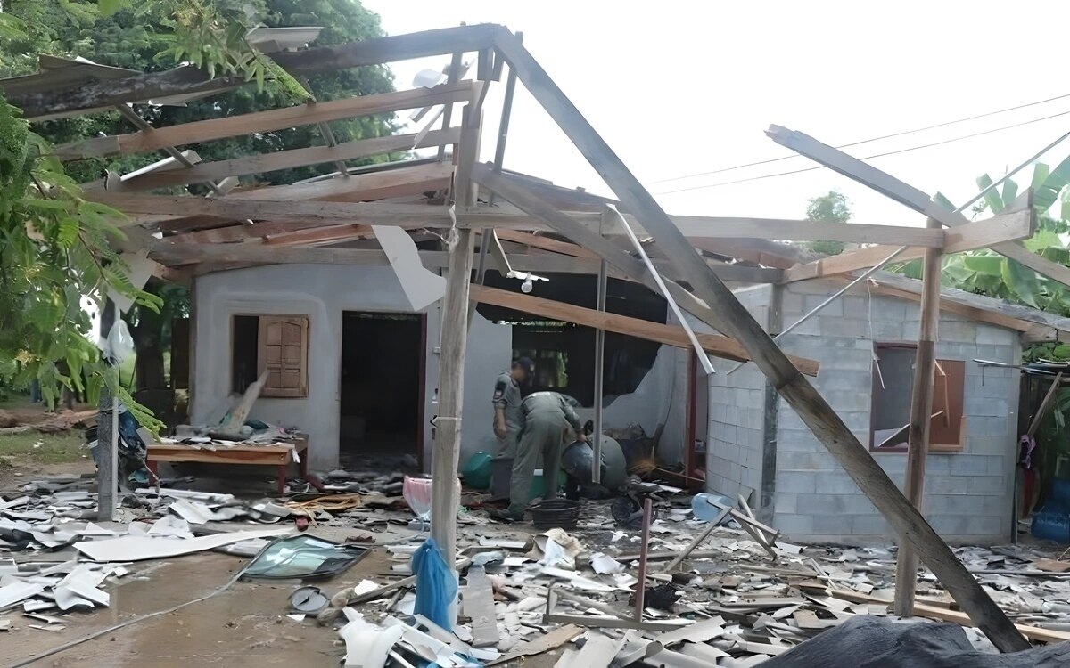 Verheerende explosion in suphan buri familie in not soforthilfe und untersuchungen eingeleitet