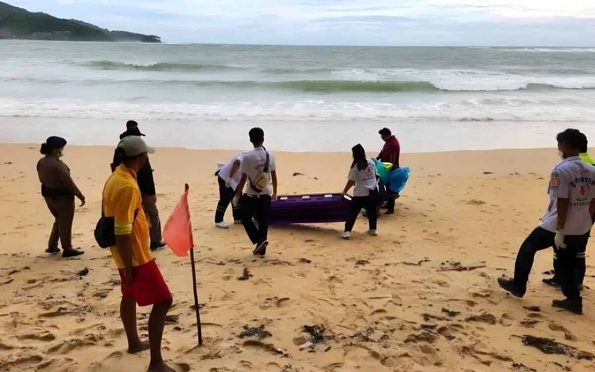 Vermisster tourist 18 tot am strand von phuket aufgefunden