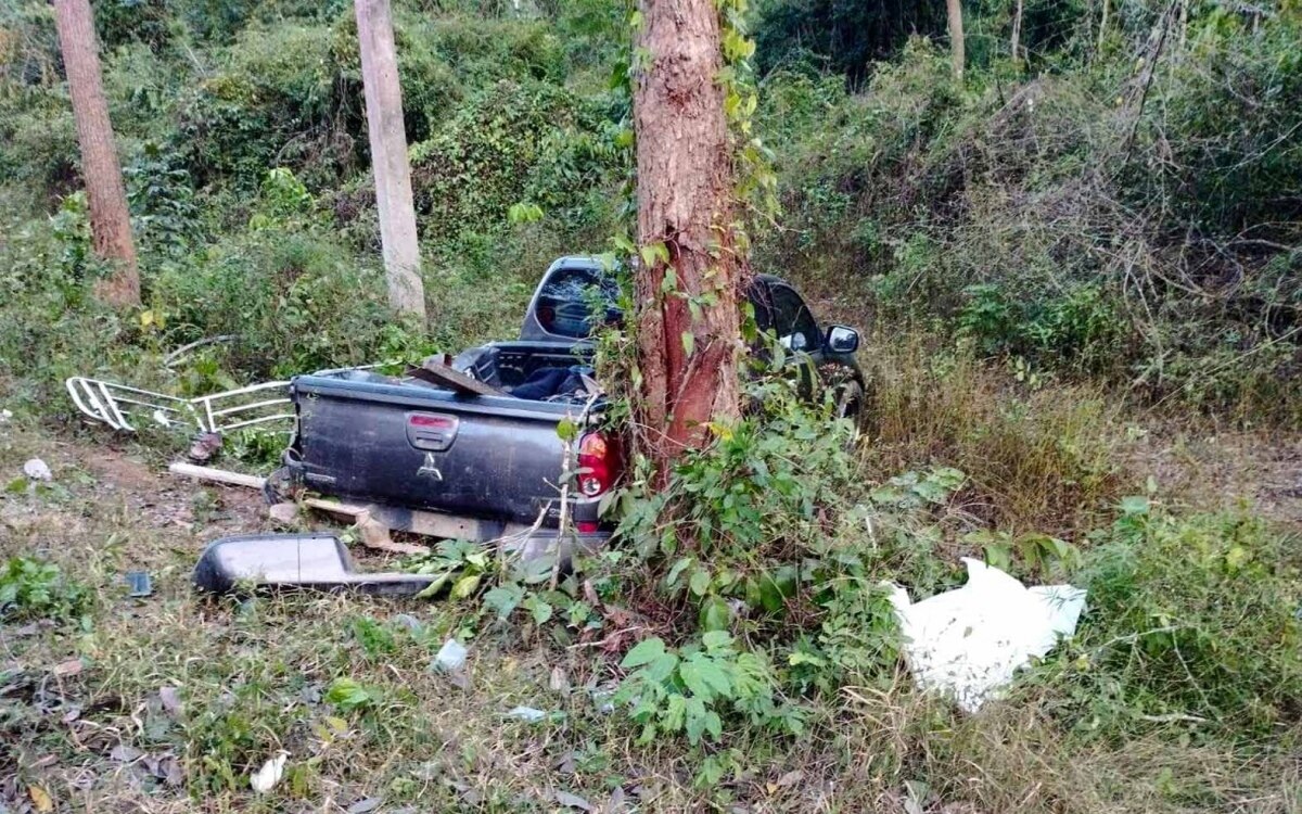 Vier tote und elf verletzte nach dem zusammenstoss eines pick ups mit einem baum in hua hin