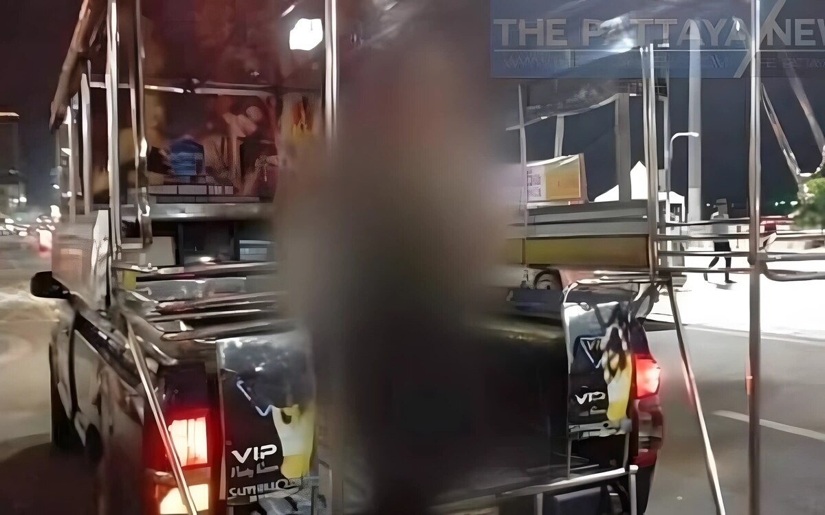 Vorfall im baht bus transgender frau in pattaya beim taschendiebstahl eines auslaendischen