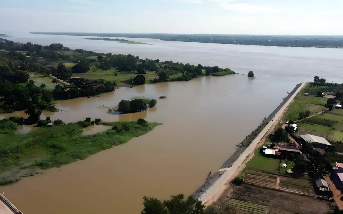 Wasserstand des mekong sinkt