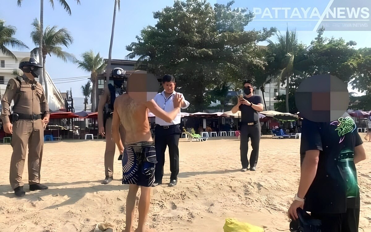 Zwei auslaendische touristen in pattaya festgenommen konflikt um kosten fuer strandstuehle sorgt