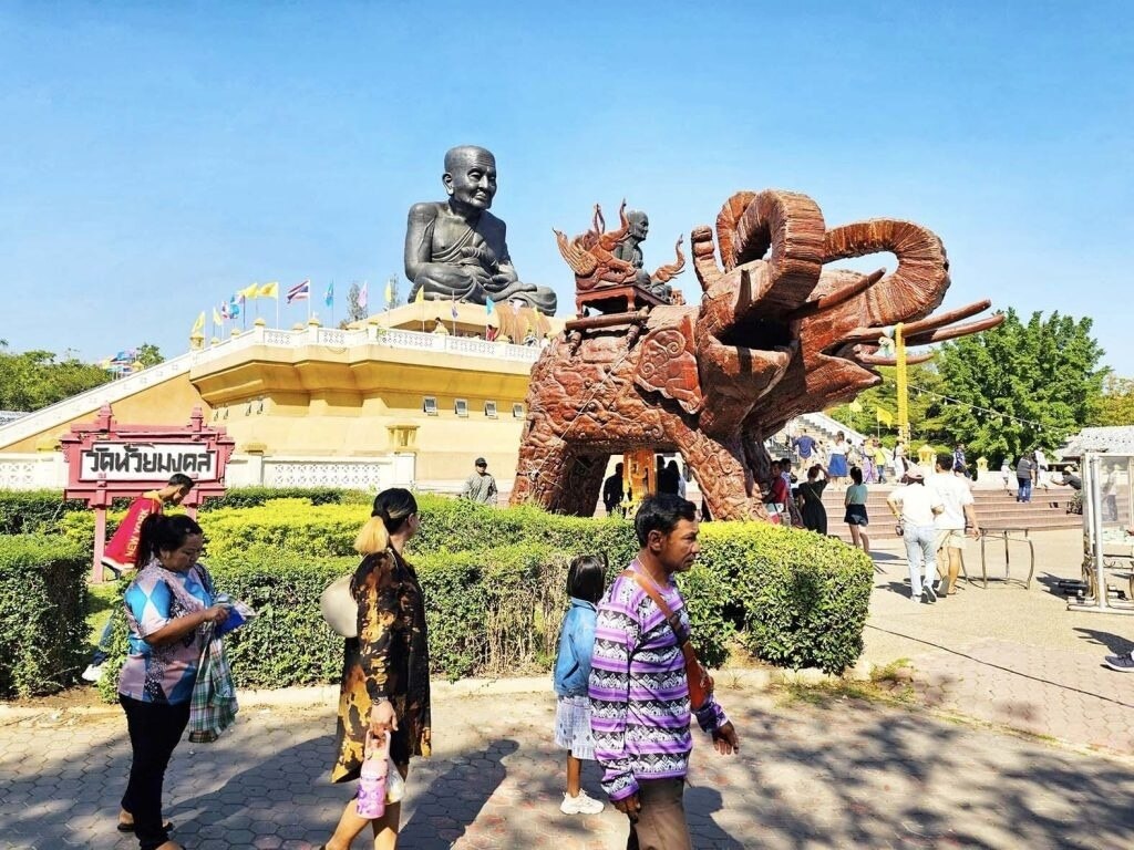 Hua Hin, Prachuap Khiri Khan ist während des Neujahrsfestes voll mit Touristen