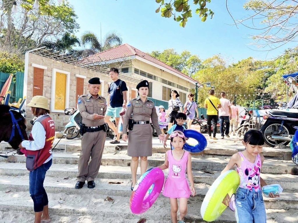 Hua Hin, Prachuap Khiri Khan ist während des Neujahrsfestes voll mit Touristen