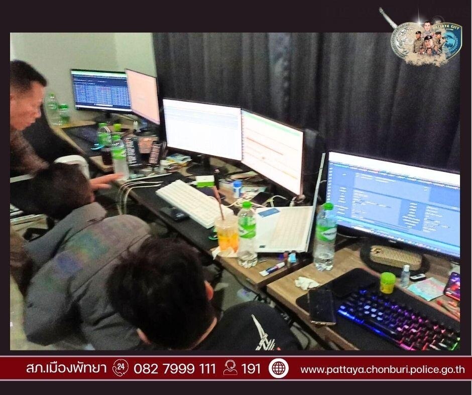 Erstaunliche Enthüllung: Polizei von Chonburi deckt internationales Online-Glücksspielnetzwerk in Pattaya auf